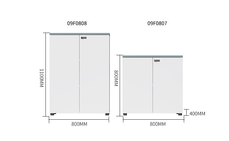 GENOVA Modern Office Furniture Wardrobe Wood Dwarf Storage Cabinet for Home Office & School Factory Model 09F0807 09F0808