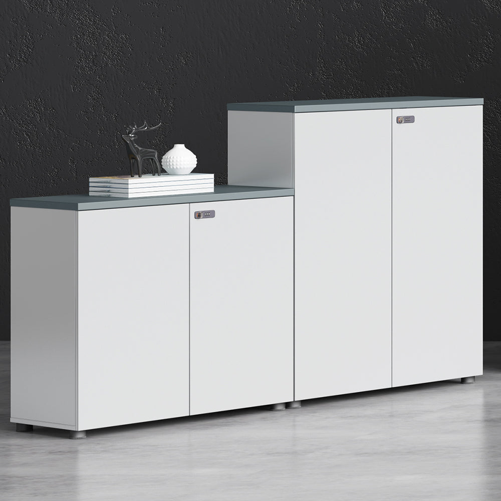 GENOVA Modern Office Furniture Wardrobe Wood Dwarf Storage Cabinet for Home Office & School Factory Model 09F0807 09F0808
