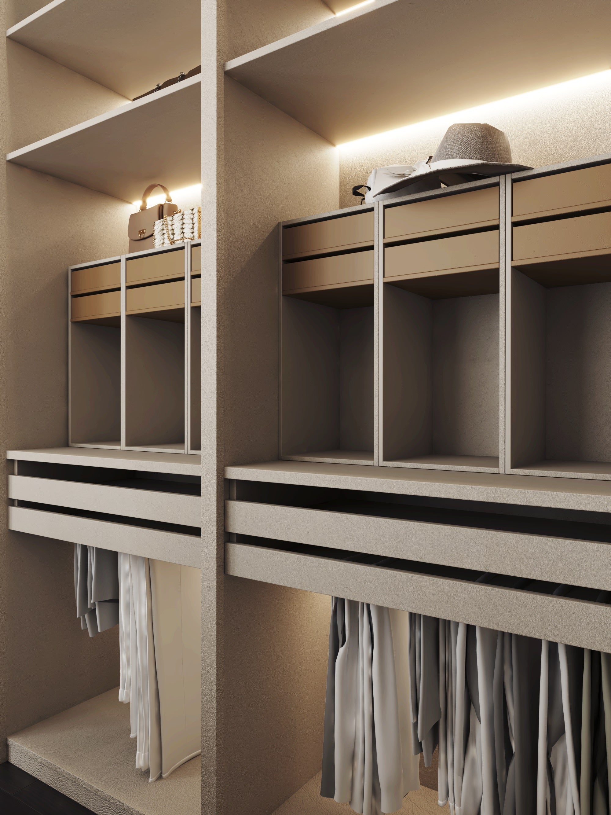Modern White Melamine Walk-in Wooden Closet Storage Wardrobe Simple Design Clothes Storage Cabinet for Bedroom Home Furniture