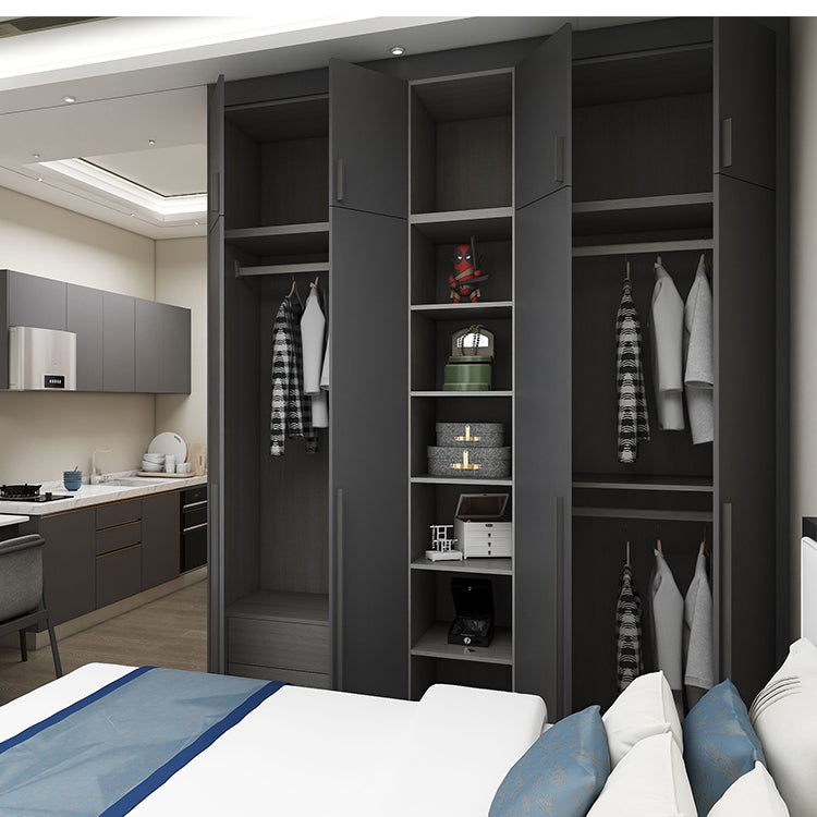 Hdf Modern Clothes Wall Cabinet Designs Melamine Particle Board Mdf Bedroom Set with New Modern Home Customized Wardrobe