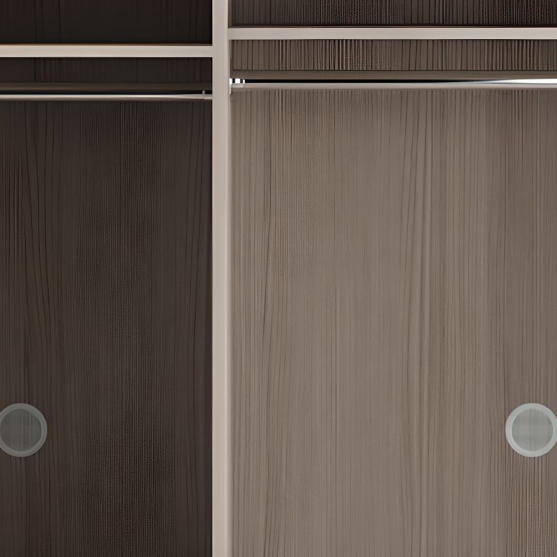 Santopova Modern Sliding Mirror Wardrobe Set With Solid Wood Doors 3 In 1 Modular Bedroom Cupboard