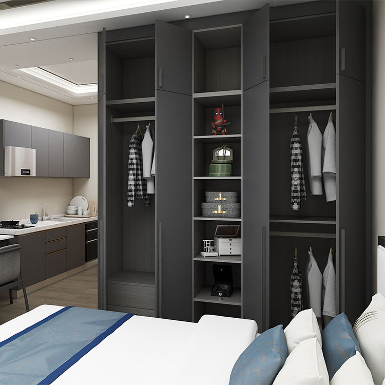 Hdf Modern Clothes Wall Cabinet Designs Melamine Particle Board Mdf Bedroom Set with New Modern Home Customized Wardrobe